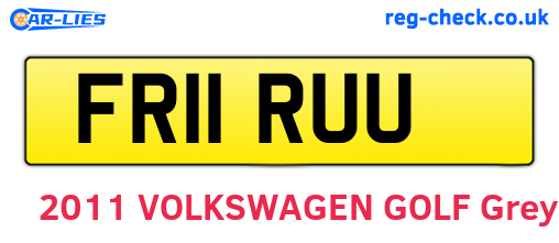 FR11RUU are the vehicle registration plates.