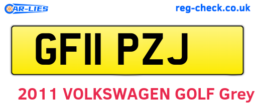 GF11PZJ are the vehicle registration plates.