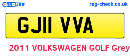 GJ11VVA are the vehicle registration plates.