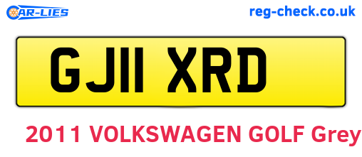 GJ11XRD are the vehicle registration plates.