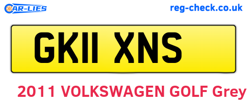 GK11XNS are the vehicle registration plates.