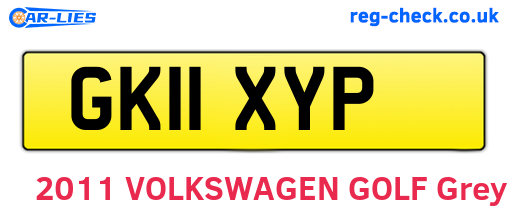 GK11XYP are the vehicle registration plates.