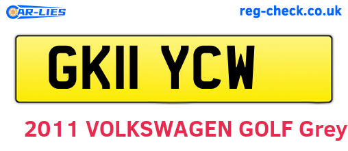 GK11YCW are the vehicle registration plates.