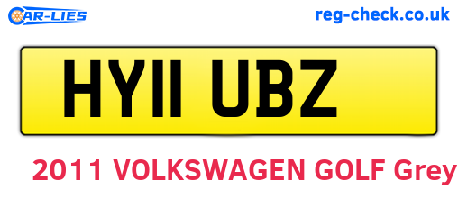 HY11UBZ are the vehicle registration plates.