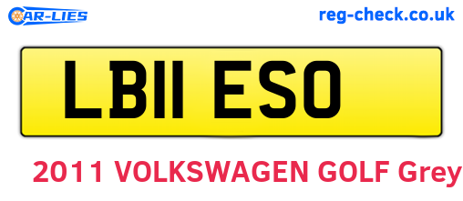LB11ESO are the vehicle registration plates.