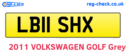 LB11SHX are the vehicle registration plates.