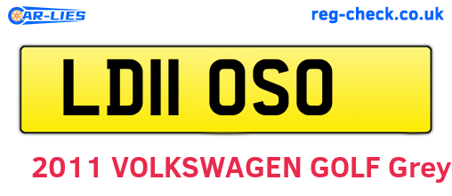 LD11OSO are the vehicle registration plates.