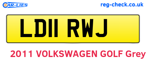 LD11RWJ are the vehicle registration plates.