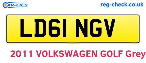 LD61NGV are the vehicle registration plates.