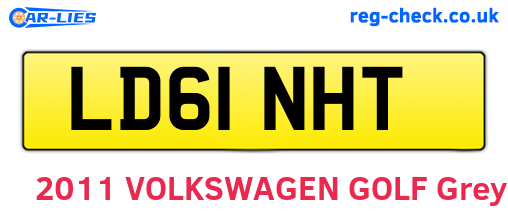 LD61NHT are the vehicle registration plates.