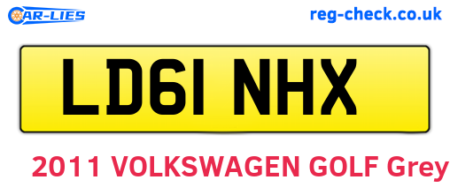 LD61NHX are the vehicle registration plates.