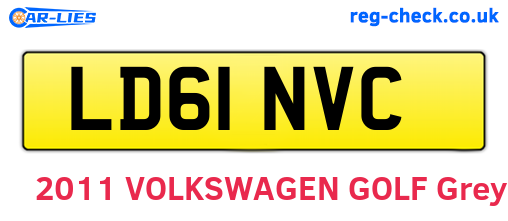 LD61NVC are the vehicle registration plates.