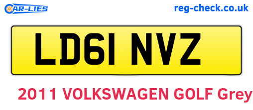 LD61NVZ are the vehicle registration plates.