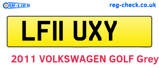 LF11UXY are the vehicle registration plates.