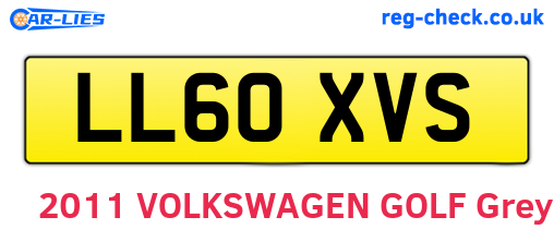 LL60XVS are the vehicle registration plates.