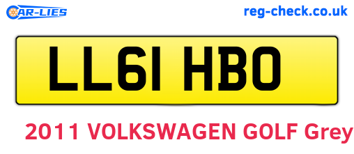 LL61HBO are the vehicle registration plates.