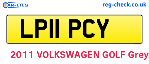 LP11PCY are the vehicle registration plates.