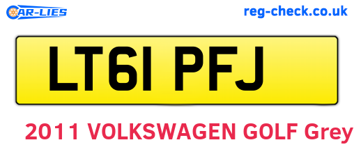 LT61PFJ are the vehicle registration plates.