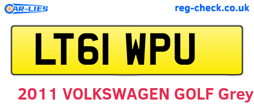 LT61WPU are the vehicle registration plates.