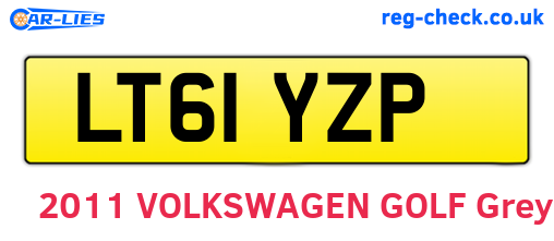 LT61YZP are the vehicle registration plates.