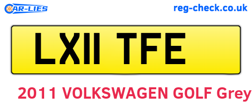LX11TFE are the vehicle registration plates.