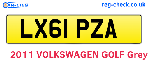 LX61PZA are the vehicle registration plates.