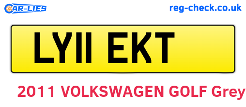 LY11EKT are the vehicle registration plates.