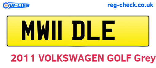 MW11DLE are the vehicle registration plates.