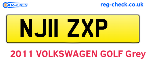 NJ11ZXP are the vehicle registration plates.