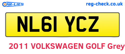 NL61YCZ are the vehicle registration plates.