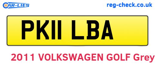PK11LBA are the vehicle registration plates.