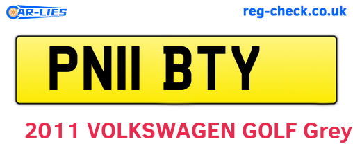 PN11BTY are the vehicle registration plates.