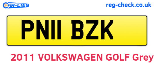 PN11BZK are the vehicle registration plates.