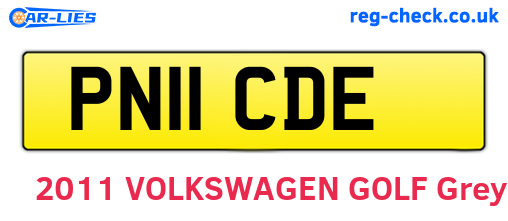 PN11CDE are the vehicle registration plates.