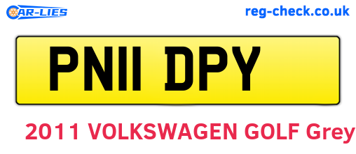 PN11DPY are the vehicle registration plates.