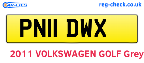 PN11DWX are the vehicle registration plates.