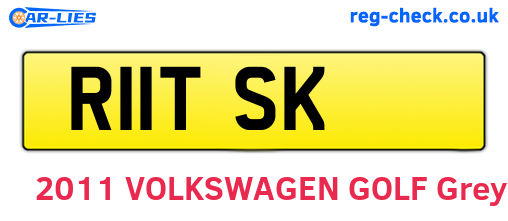 R11TSK are the vehicle registration plates.