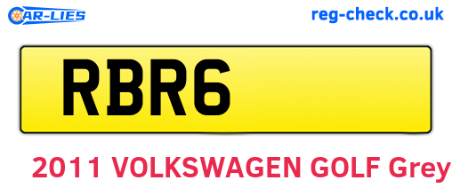 RBR6 are the vehicle registration plates.