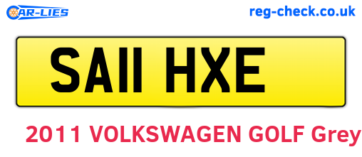 SA11HXE are the vehicle registration plates.