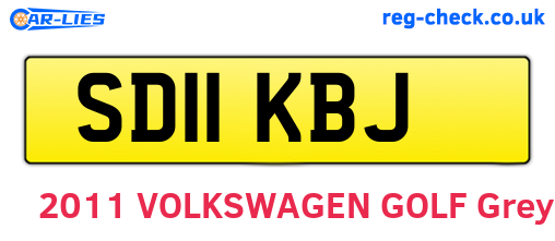 SD11KBJ are the vehicle registration plates.
