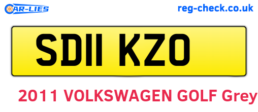 SD11KZO are the vehicle registration plates.