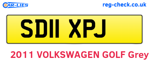 SD11XPJ are the vehicle registration plates.