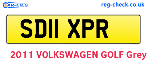 SD11XPR are the vehicle registration plates.