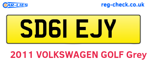 SD61EJY are the vehicle registration plates.