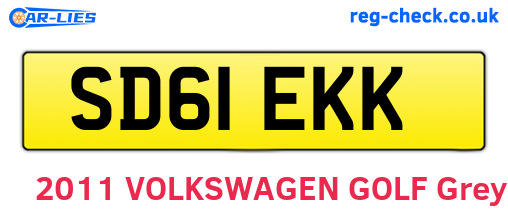 SD61EKK are the vehicle registration plates.