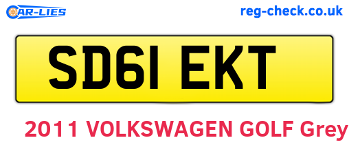 SD61EKT are the vehicle registration plates.