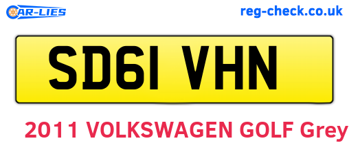 SD61VHN are the vehicle registration plates.