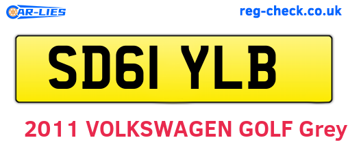 SD61YLB are the vehicle registration plates.