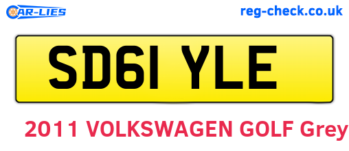 SD61YLE are the vehicle registration plates.