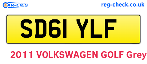 SD61YLF are the vehicle registration plates.